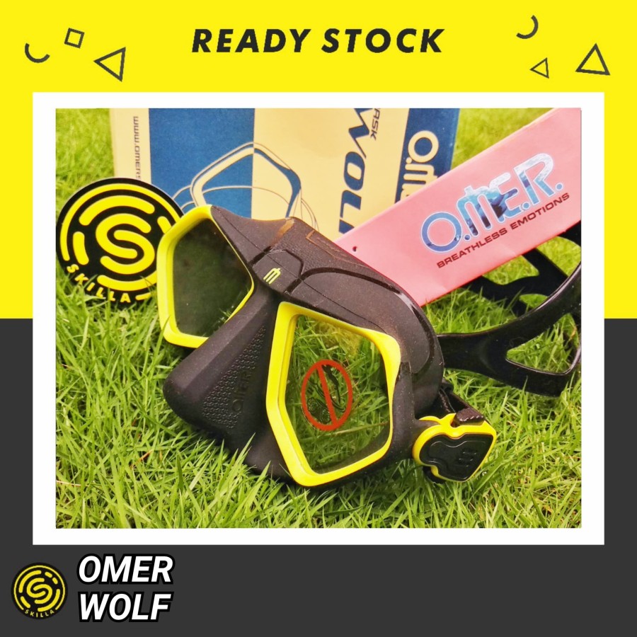 Omer Wolf Black Yellow Freediving Masks