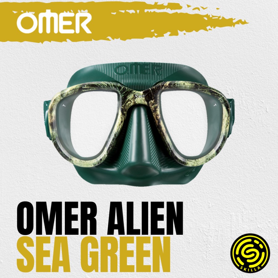 Omer Alien Sea Green Low Volume Freediving Mask
