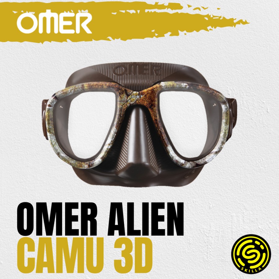 Omer Alien Camu 3D Low Volume Freediving Dive Mask