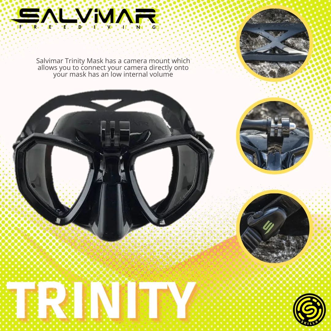 Salvimar Trinity GoPro Freediving Low Volume Mask