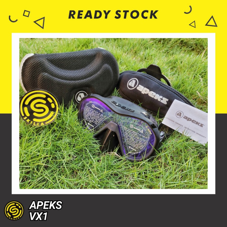 Apeks VX1 Black UV Lens Dive Mask