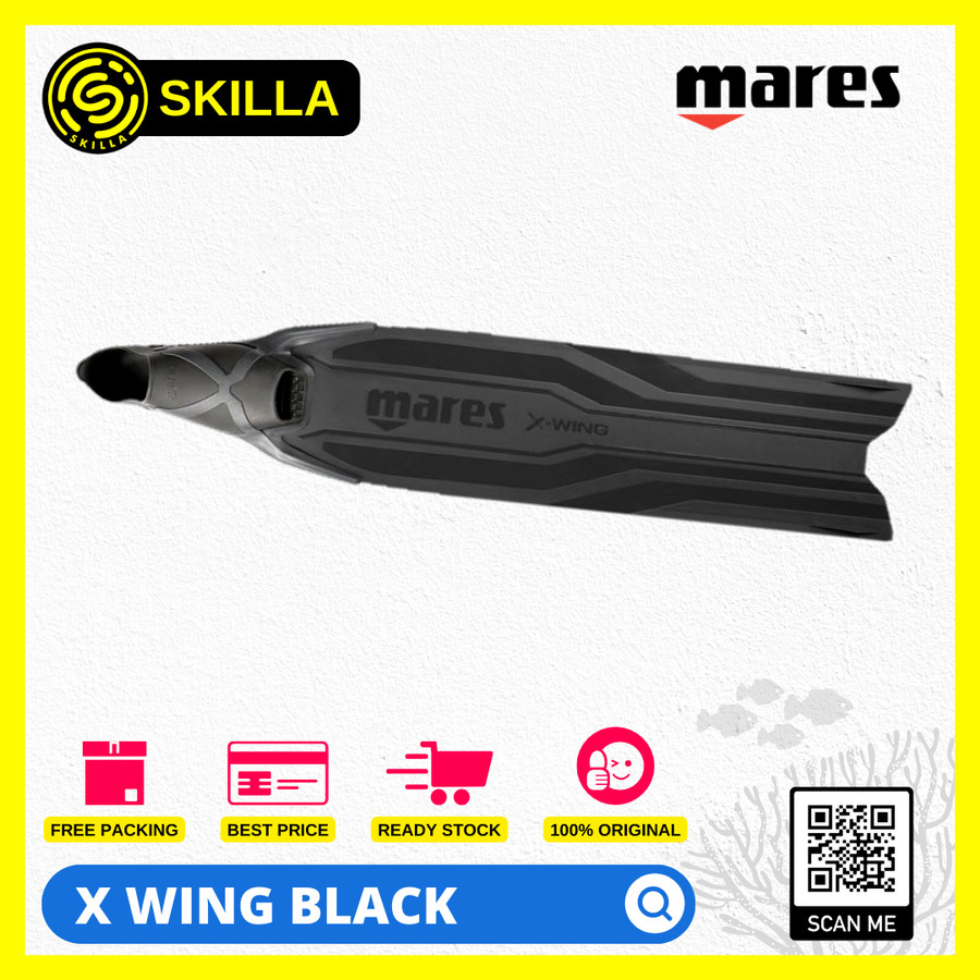 Mares X Wing Freediving Long Fins - Black